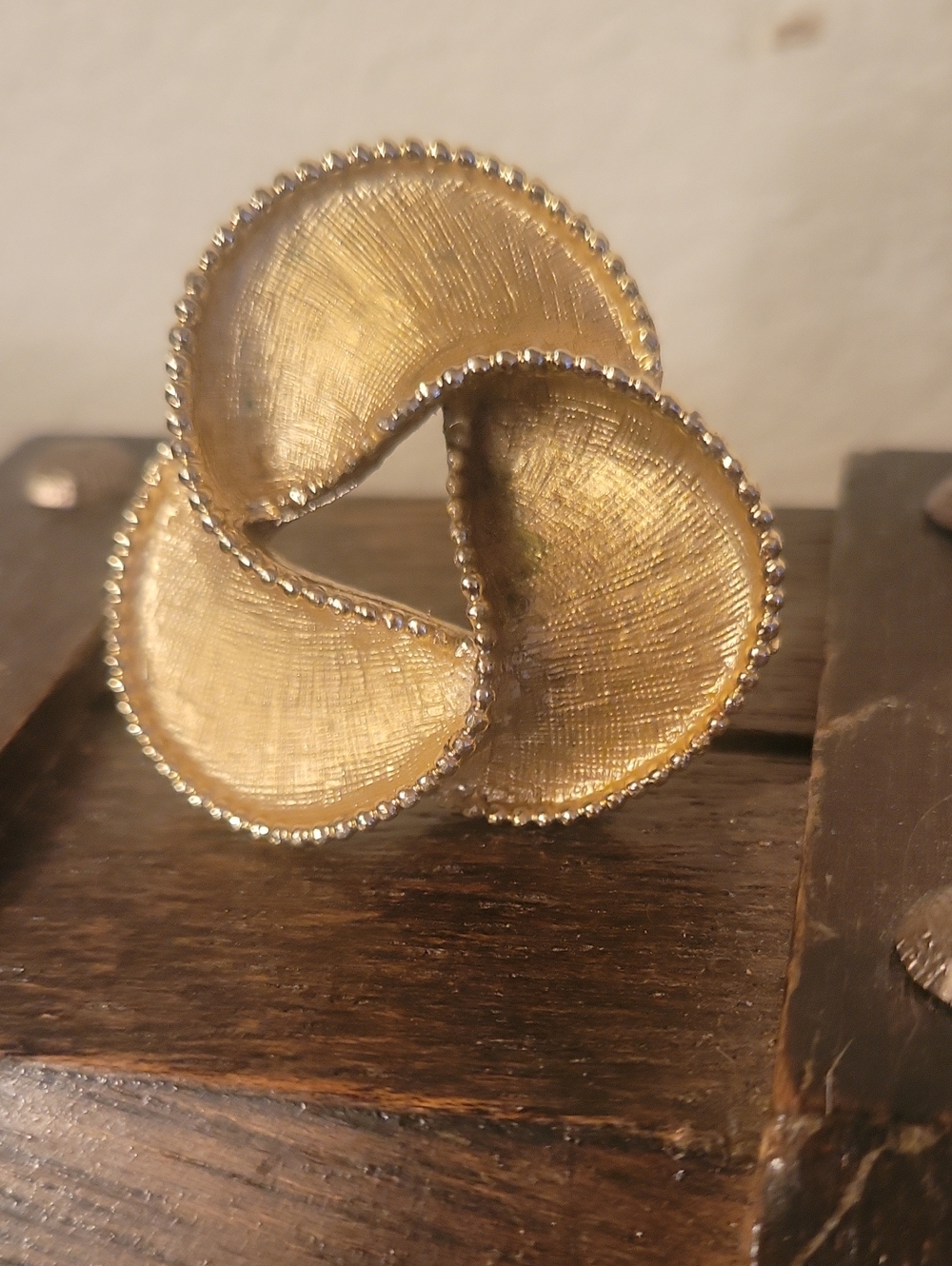 Gold Swirl Statement Brooch - Women Jewelry